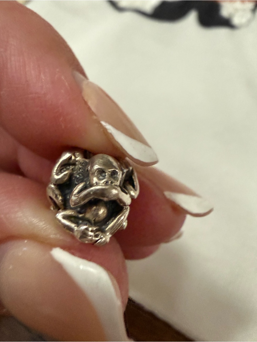 Troll Beads Sterling Silver no evil monkeys Bead Charm
